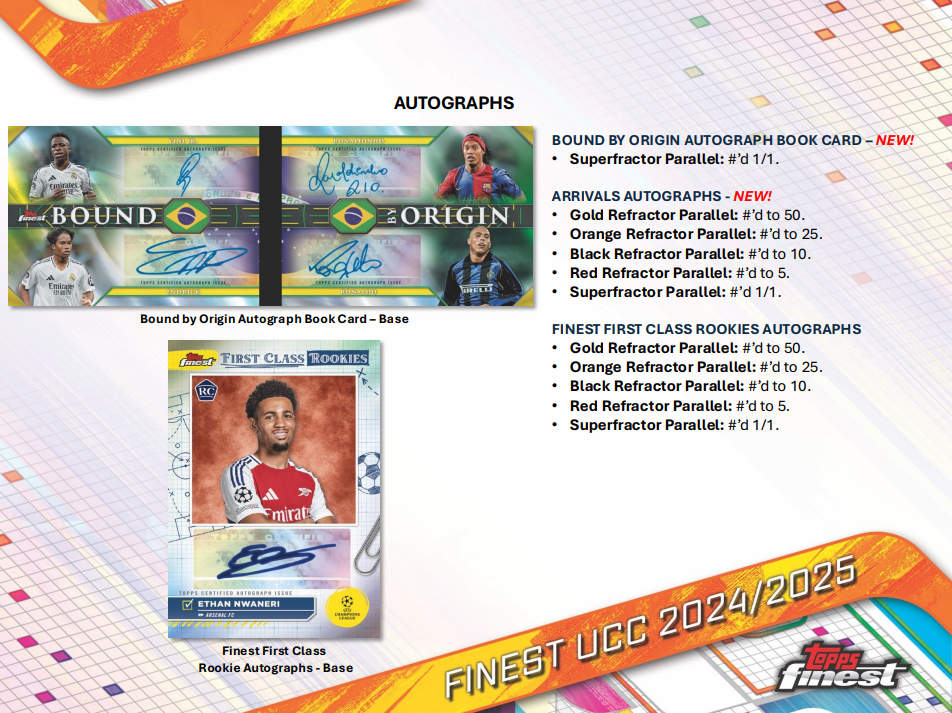 2024-25 Topps Finest UEFA Club Competitions Hobby Box