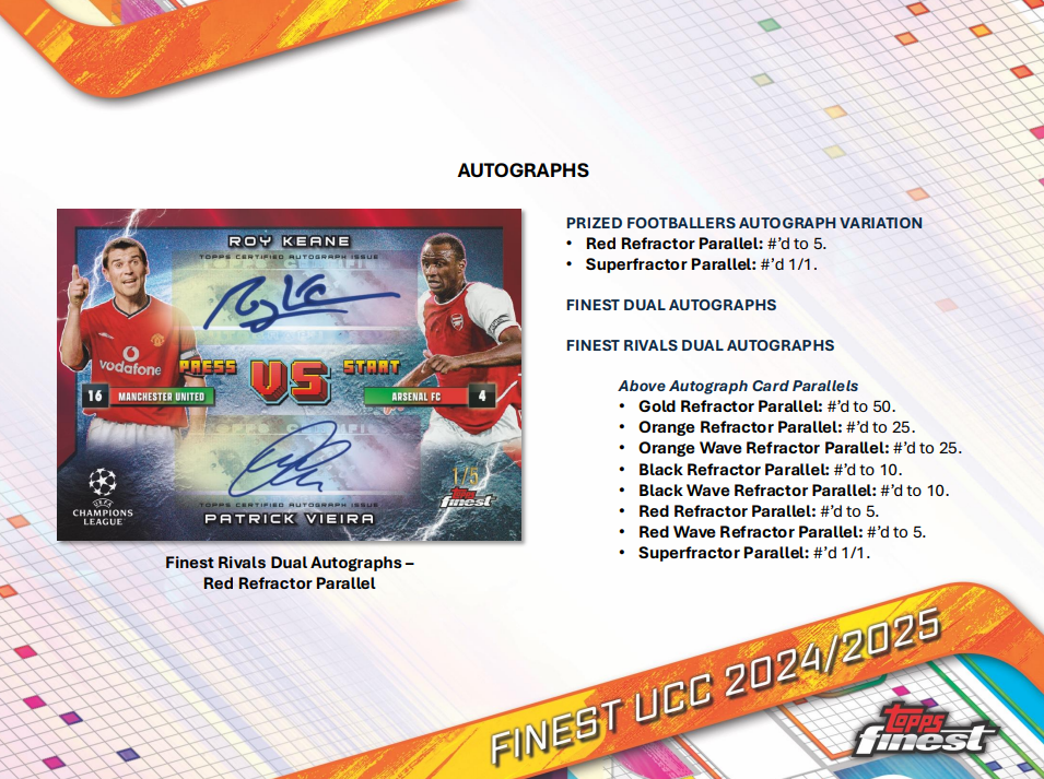 2024-25 Topps Finest UEFA Club Competitions Hobby Box