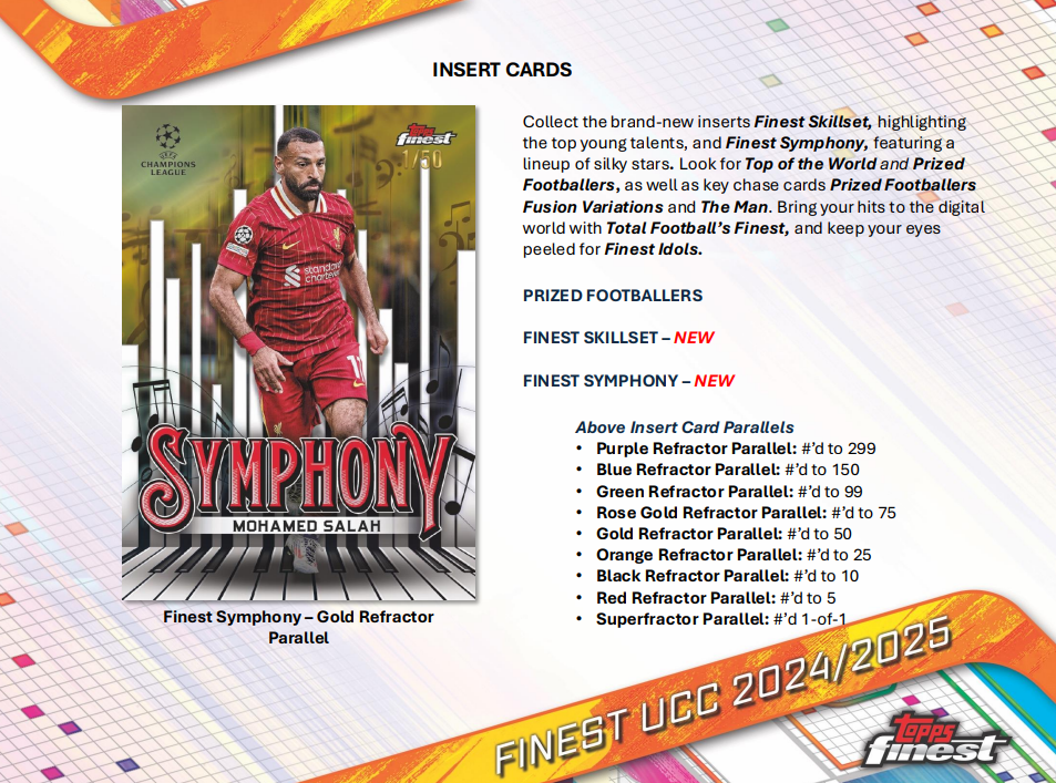 2024-25 Topps Finest UEFA Club Competitions Hobby Box