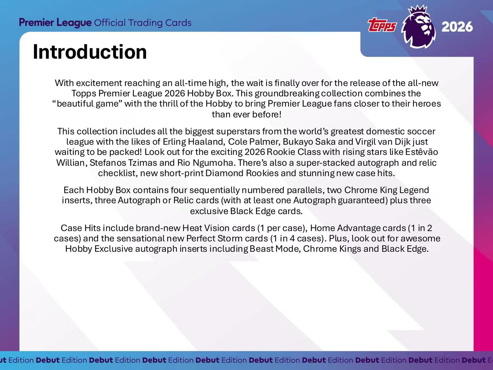 2025-26 Topps Premier League EPL Soccer Hobby Box