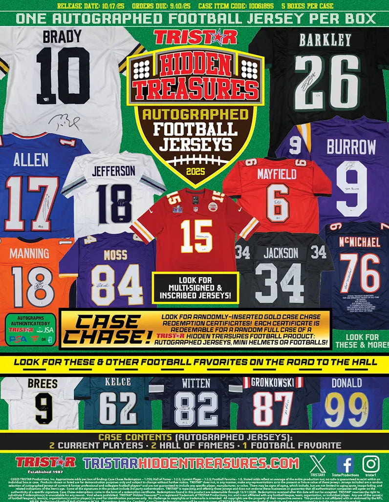 2025 Hidden Treasures Autographed Football Jersey