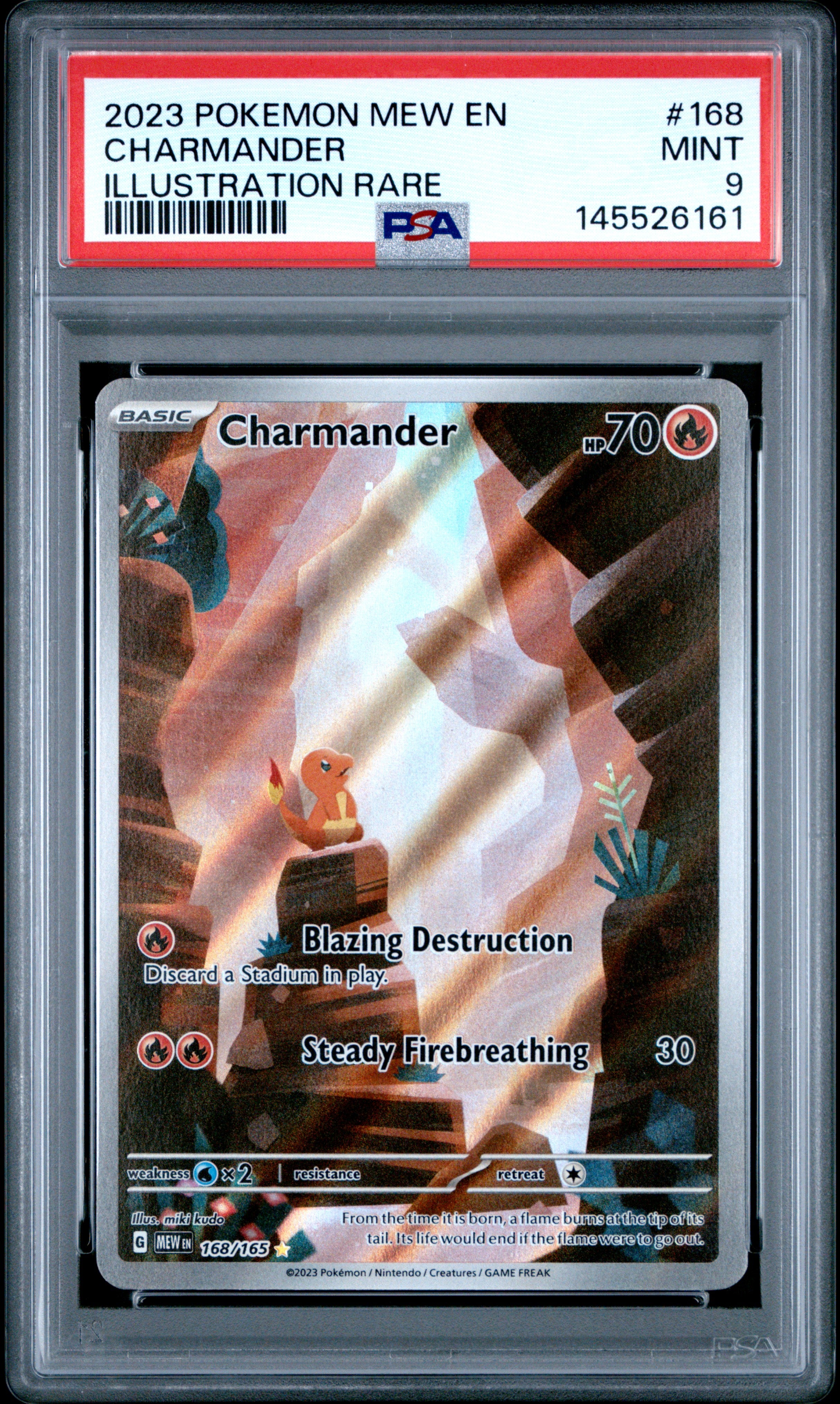 2023 Pokemon Mew En-151 168 Charmander Illustration Rare PSA 9 – Impact  Sports Cards