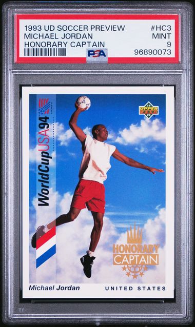 1993 UD Soccer Michael Jordan Honorary Captain #HC3 World Cup PSA 9