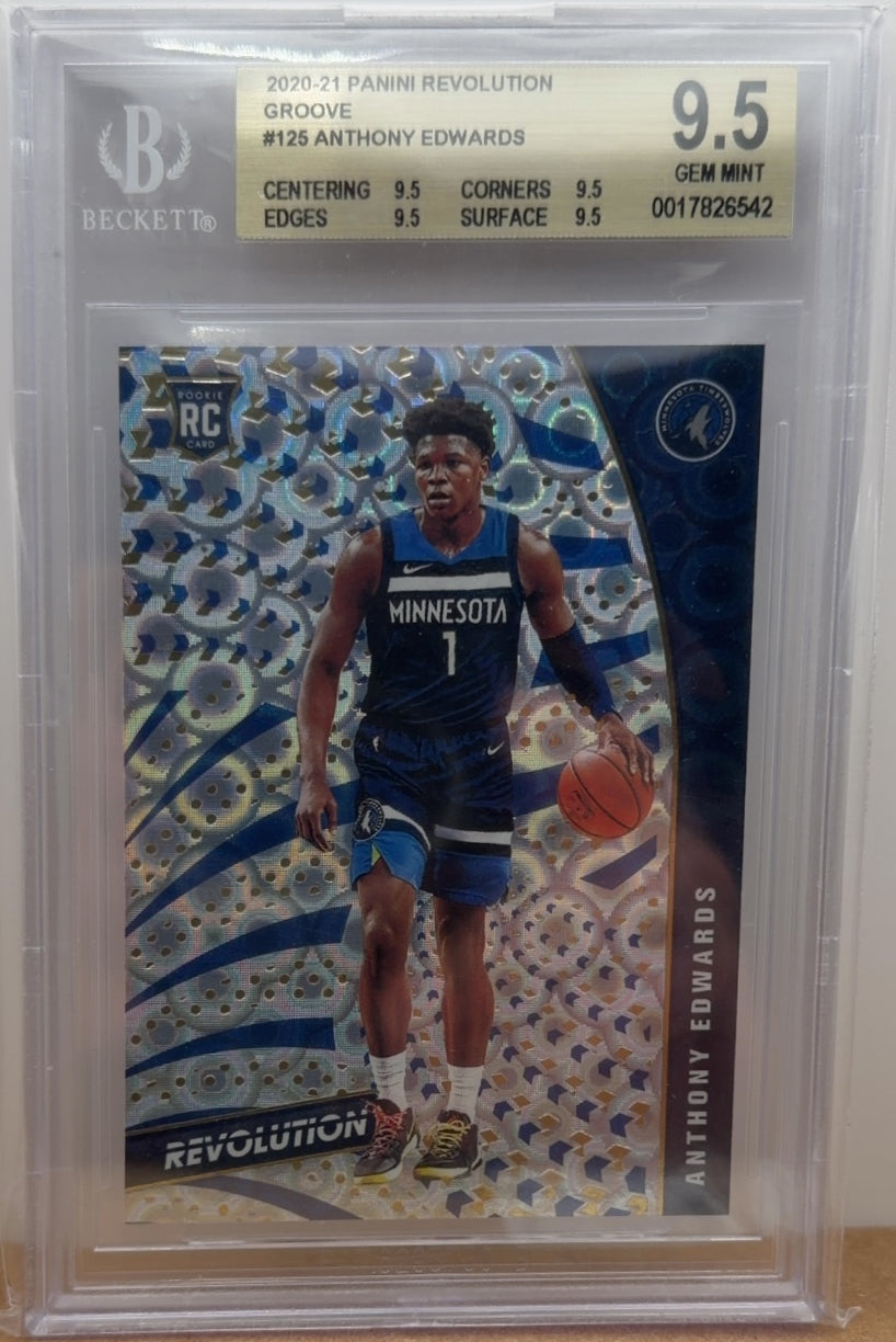 2020-21 Panini Revolution Anthony Edwards Groove Rookie #125 BGS 9.5