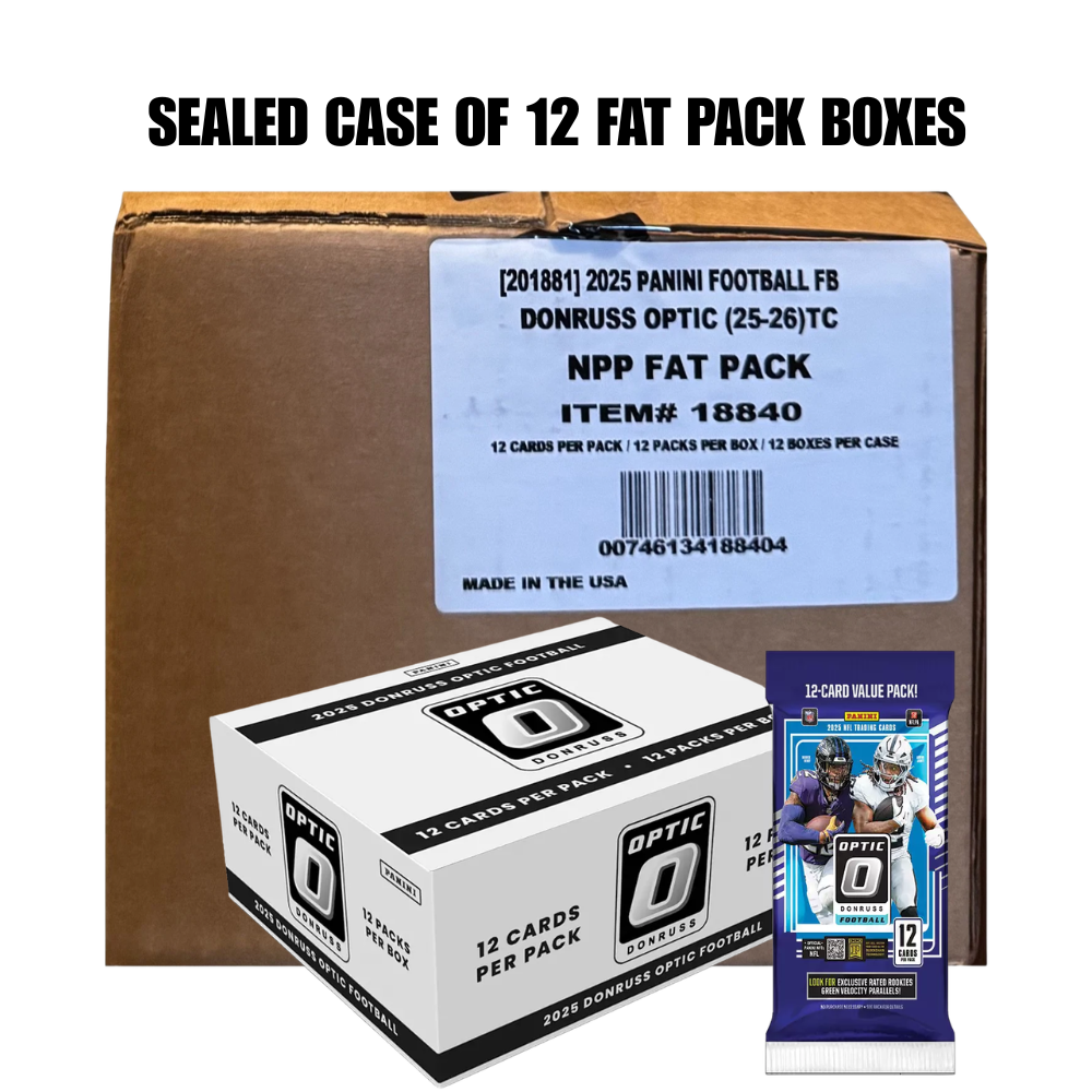 2025 Panini Donruss Optic Football Cello Fat Pack 12-Box Case
