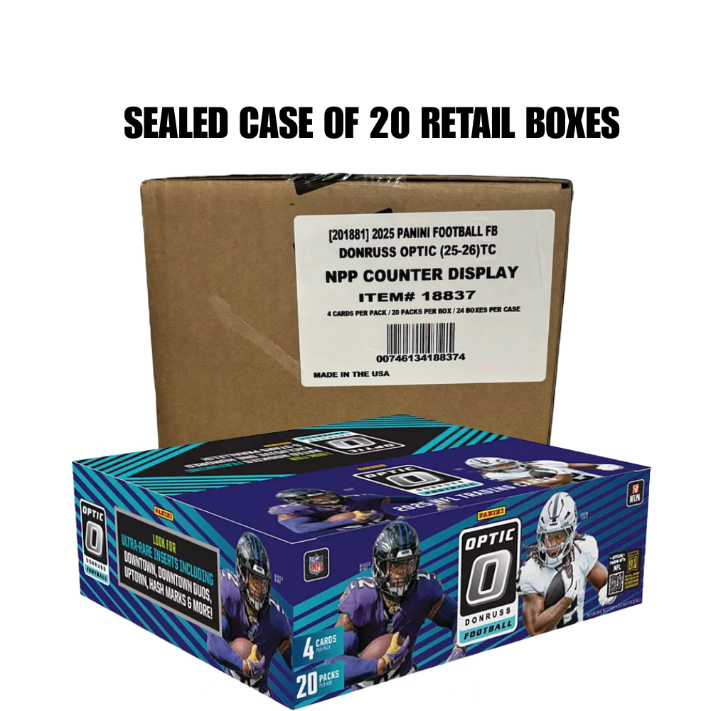 2025 Panini Donruss Optic Football Retail 20-Box Case