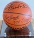 Wilt Chamberlain / Bill Russell Autographed Spalding "Legendary Rivals"  /1000 Basketball - Mounted Memories COA
