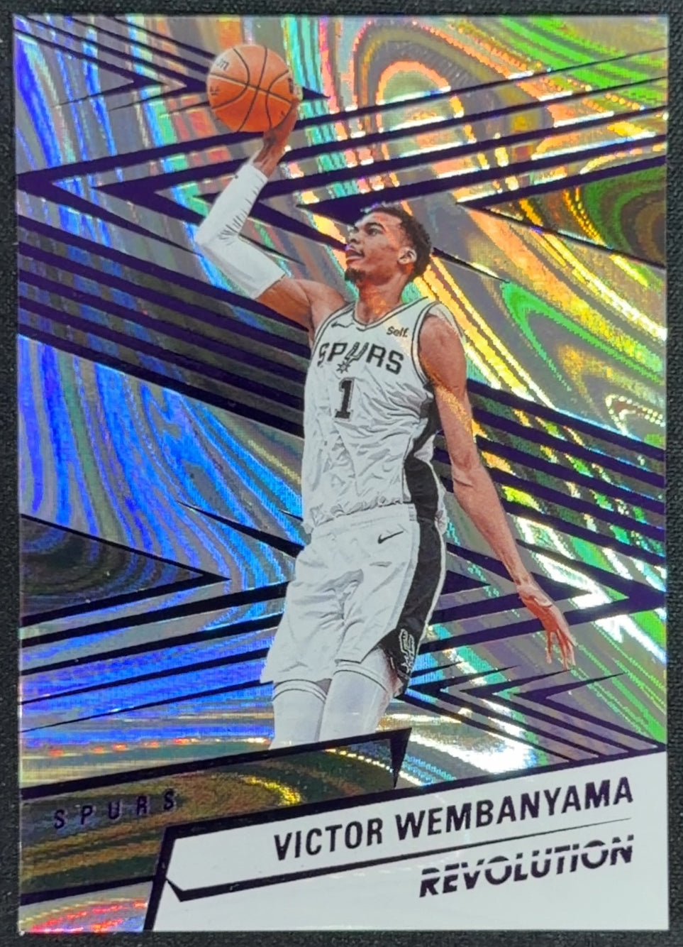 2024-25 Panini Revolution #79 Victor Wembanyama Purple Swirl /5