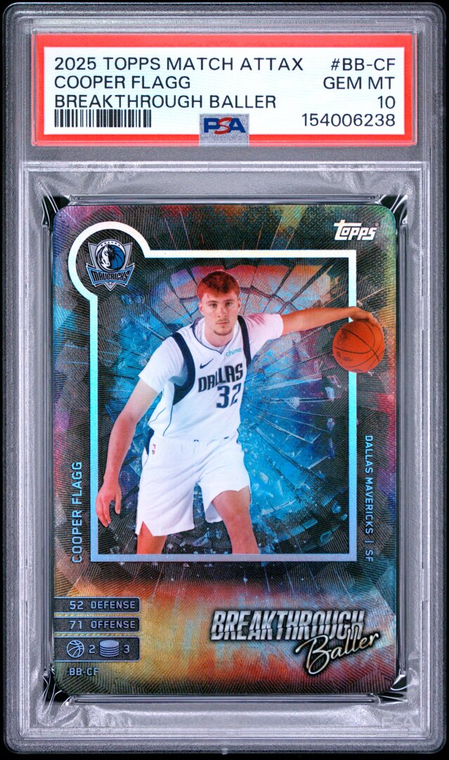 2025 Topps Match Attax Breakthrough Baller Cooper Flagg RC PSA 10 #BB-CF