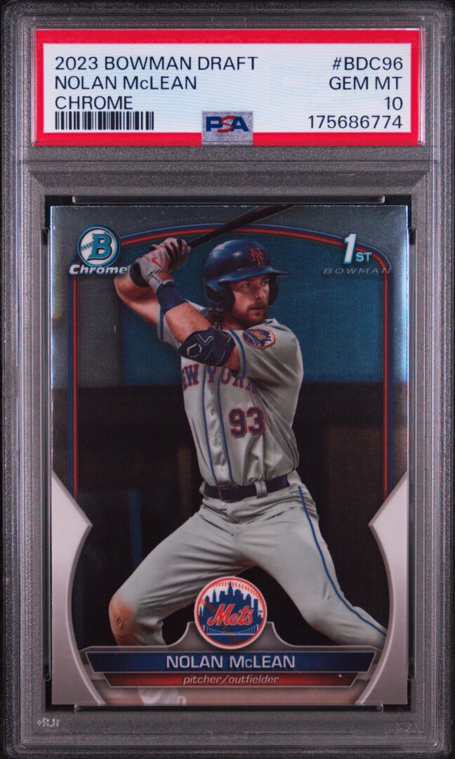 2023 Bowman Draft Nolan McLean Chrome PSA 10 #BDC96