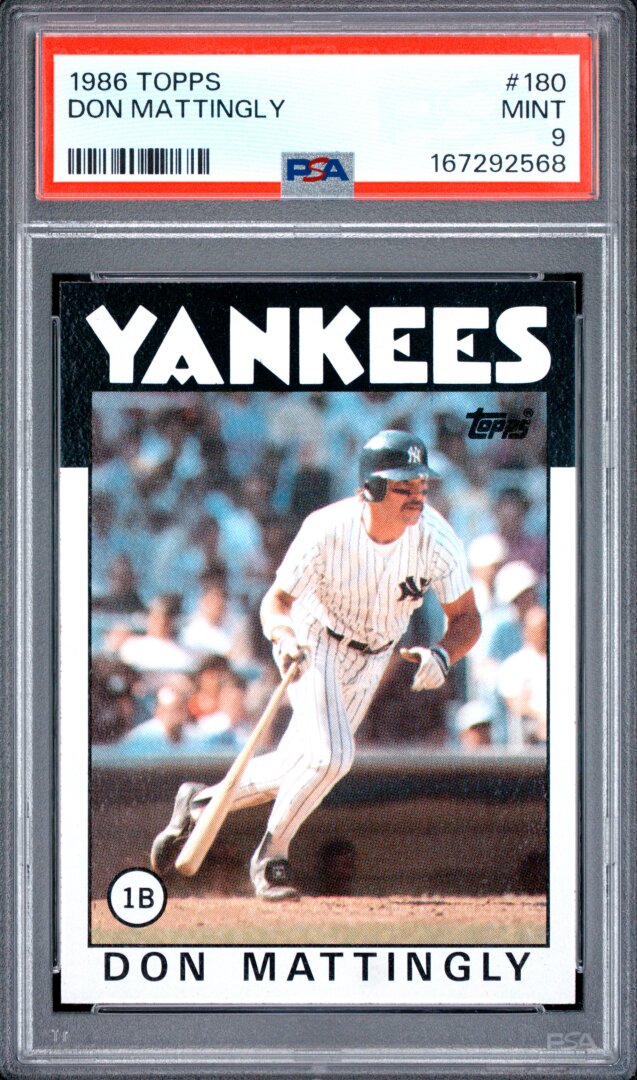 1986 Topps #180 Don Mattingly PSA 9