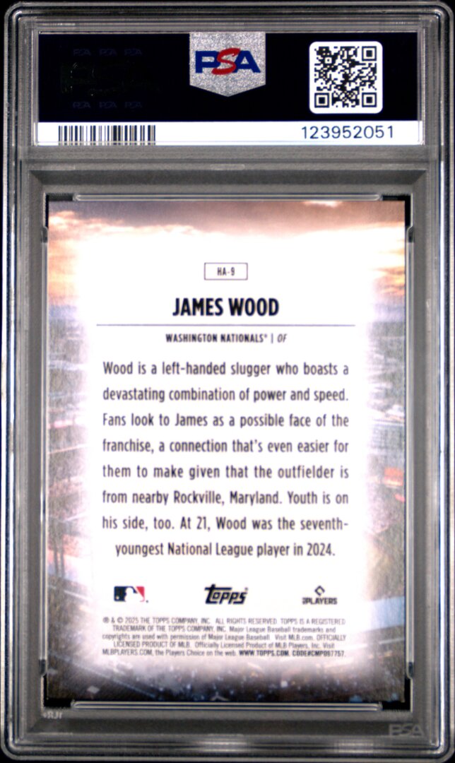2025 Topps Home Field Advantage James Wood PSA 8 #HA9