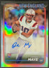 2024 Topps Chrome Drake Maye Chrome Base Auto Variation Refractor Rookie #RA-DMA