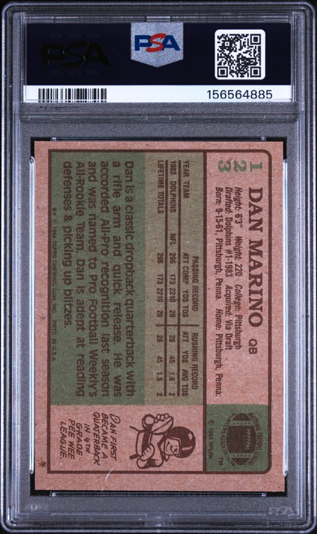 1984 Topps #123 Dan Marino PSA 6