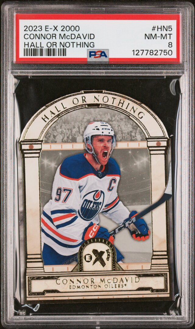 2023 Skybox E-X 2000 Hall Or Nothing Connor Mcdavid PSA 8 #HN5