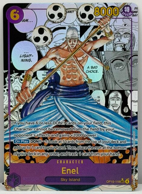 2026 One Piece Adventure on Kami's Island Enel Manga Alt Art #OP15-118