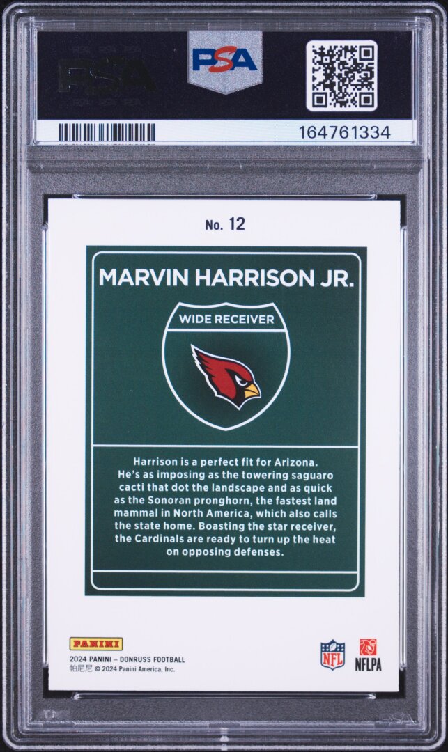 2024 Panini Donruss Downtown! Marvin Harrison Jr. PSA 8 #12
