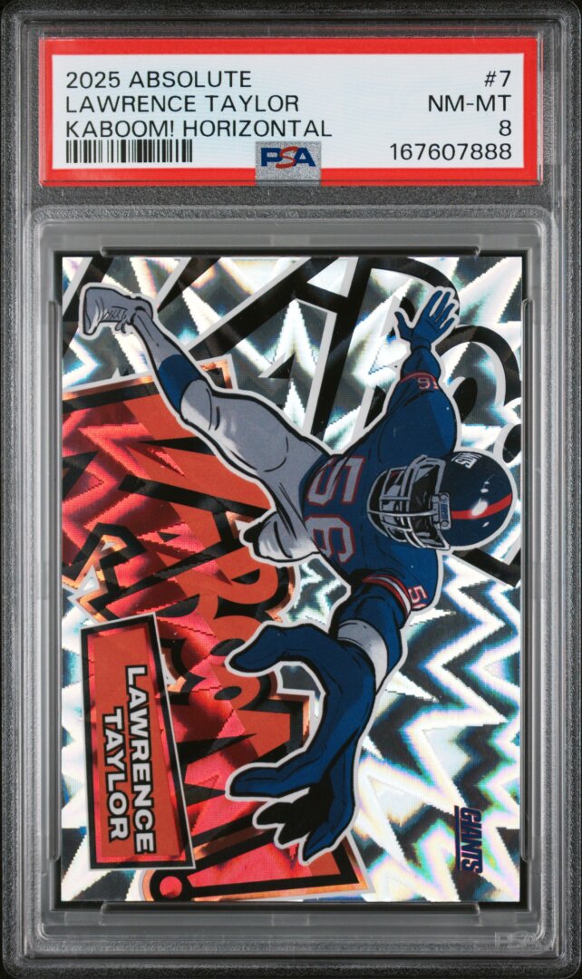 2025 Panini Absolute Kaboom! Horizontal Lawrence Taylor PSA 8