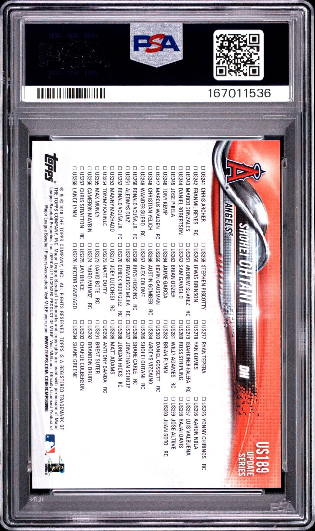2018 Topps Update Shohei Ohtani PSA 7 #US189