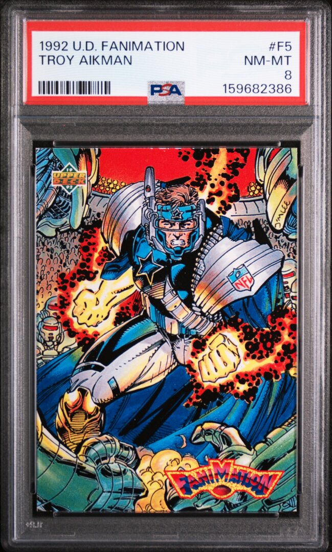 1992 Upper Deck Fanimation Troy Aikman #F5 PSA 8