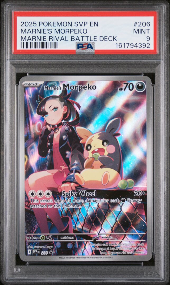 2025 Pokemon SVP Promo Marnie's Morpeko Marnie Rival Battle Deck PSA 9 #206