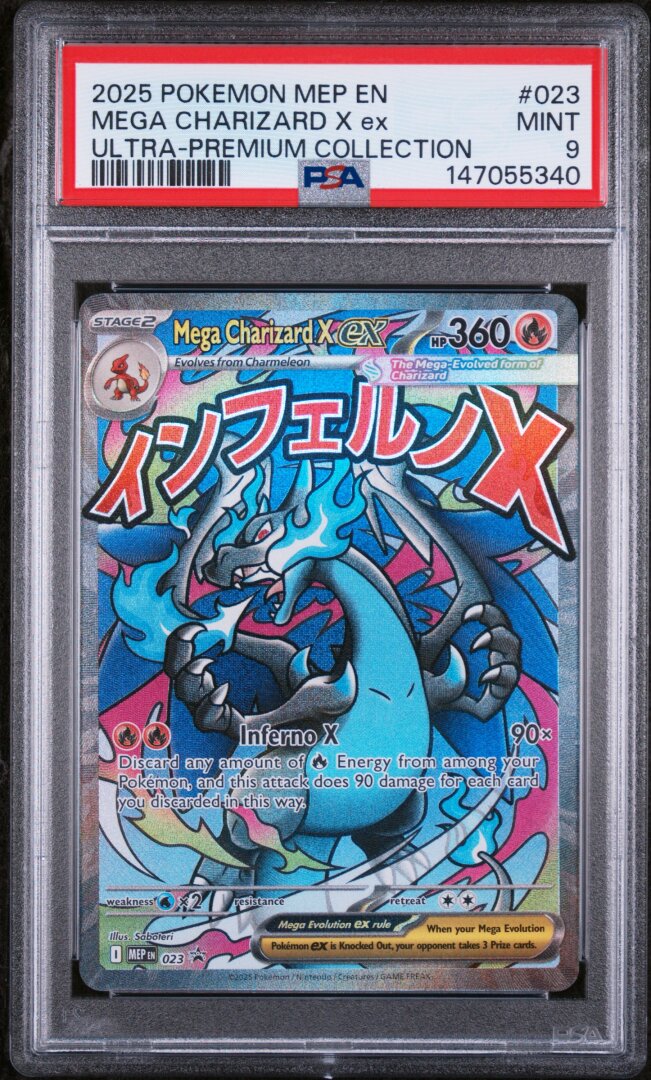2025 Pokemon Black Star Promo Mega Charizard X Ex Ultra-premium PSA 9 #023