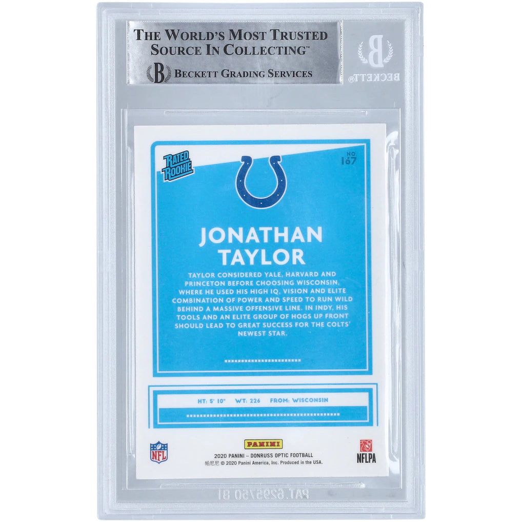 2020 Donruss Optic Jonathan Taylor Autograph Beckett Fanatics Authentic