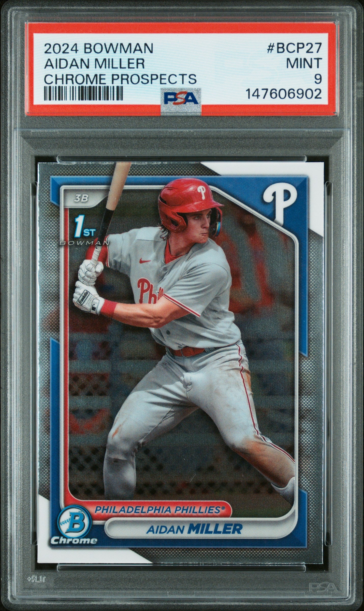 2024 Bowman Chrome Prospects Bcp27 Aidan Miller  PSA 9