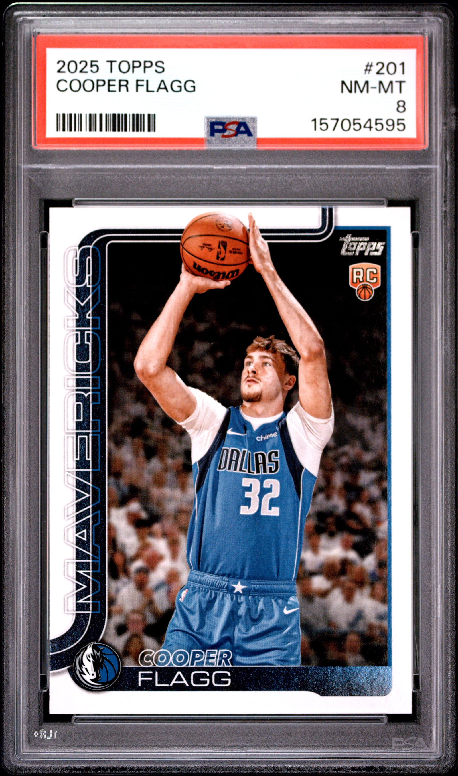 2025 TOPPS 201 COOPER FLAGG PSA 8 - front