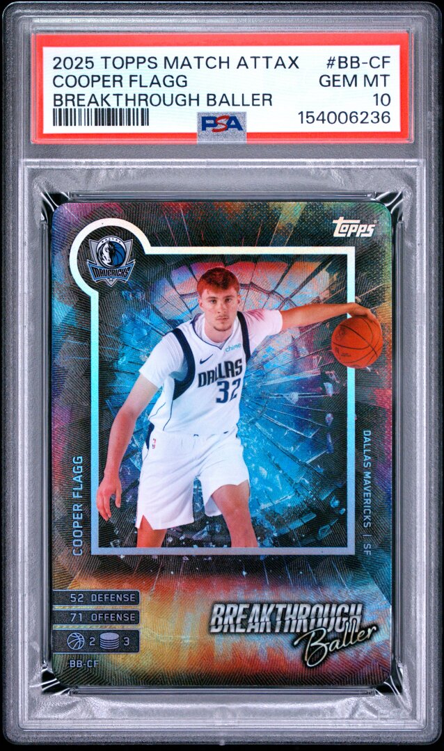 2025 Topps Match Attax Breakthrough Baller Cooper Flagg RC PSA 10 #BB-CF