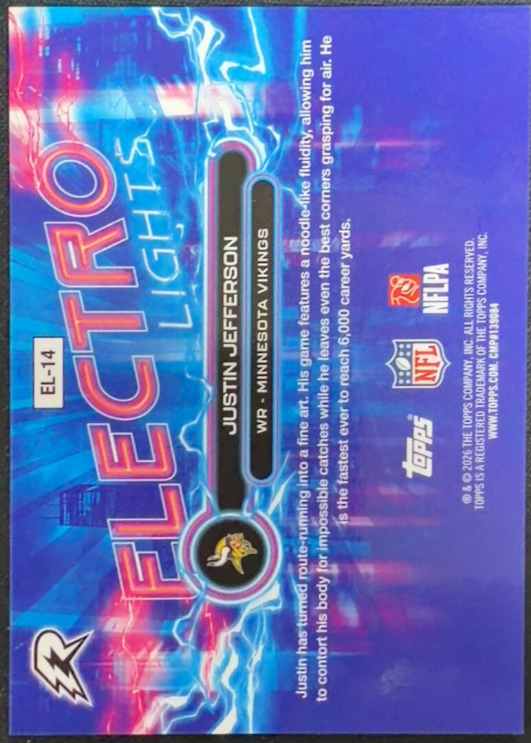 2025 Topps Resurgence Justin Jefferson Electric Lights #EL-14 SSP
