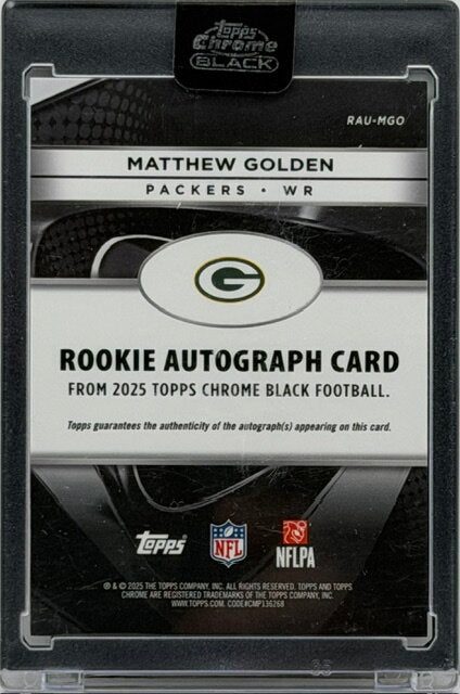 2025 Topps Chrome Black Matthew Golden Rookie Auto /99
