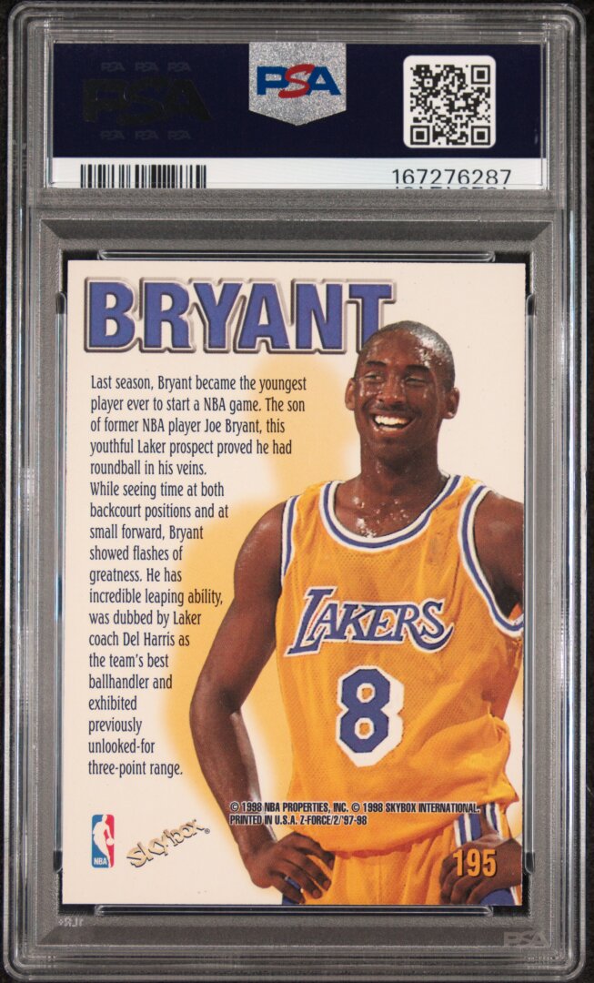 1997 Skybox Z-Force Kobe Bryant PSA 7 #195