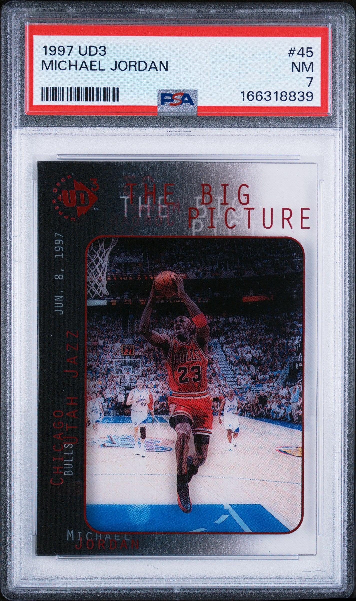 1997 UD3 45 MICHAEL JORDAN PSA 7 - front