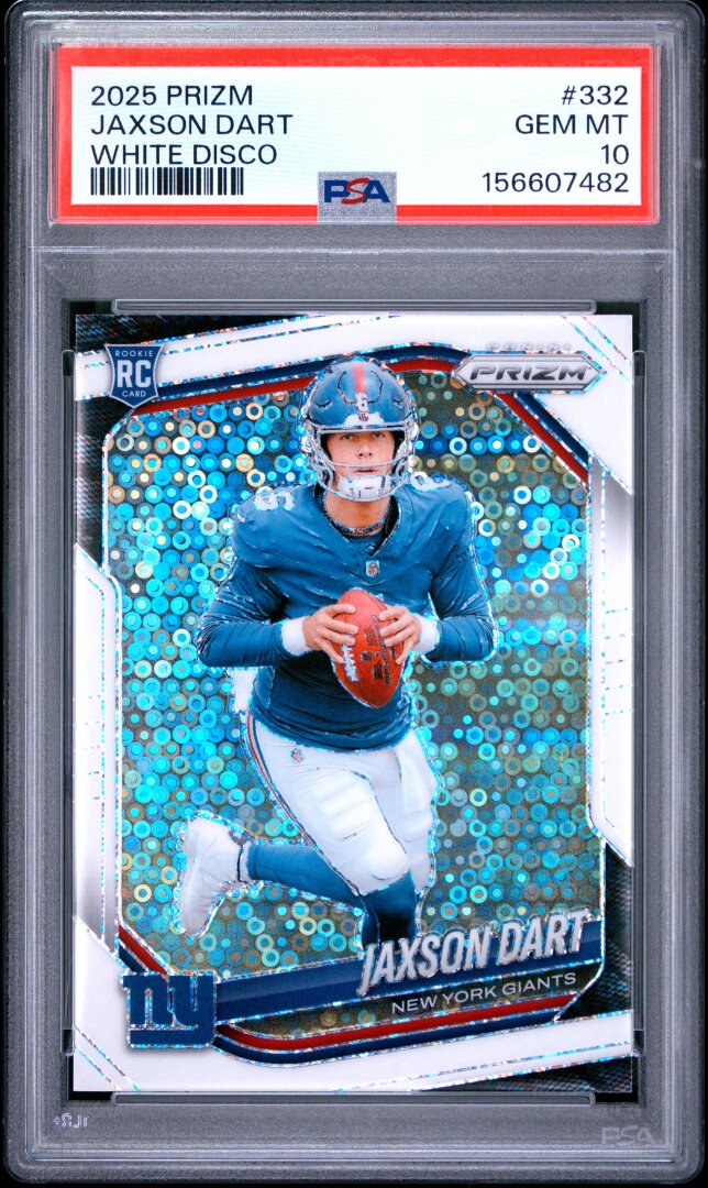 2025 Panini Prizm Jaxson Dart White Disco PSA 10 #332