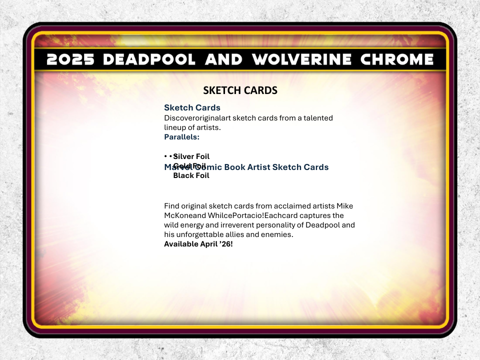 2025 Topps Chrome Deadpool Value Box