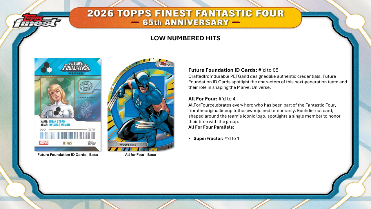 2026 Topps Marvel Finest Fantastic Four Hobby Box