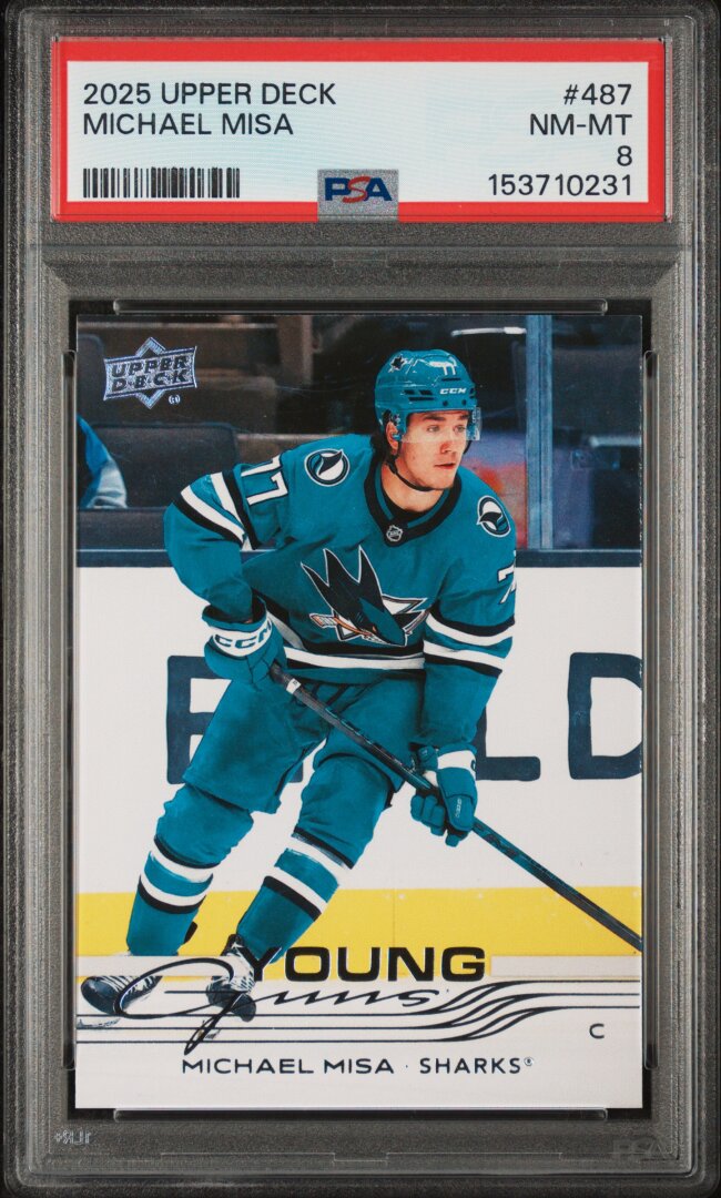 2025 Upper Deck Michael Misa #487 PSA 8