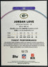 2025 Topps Finest #132 Jordan Love Gold /25 w/ Coating