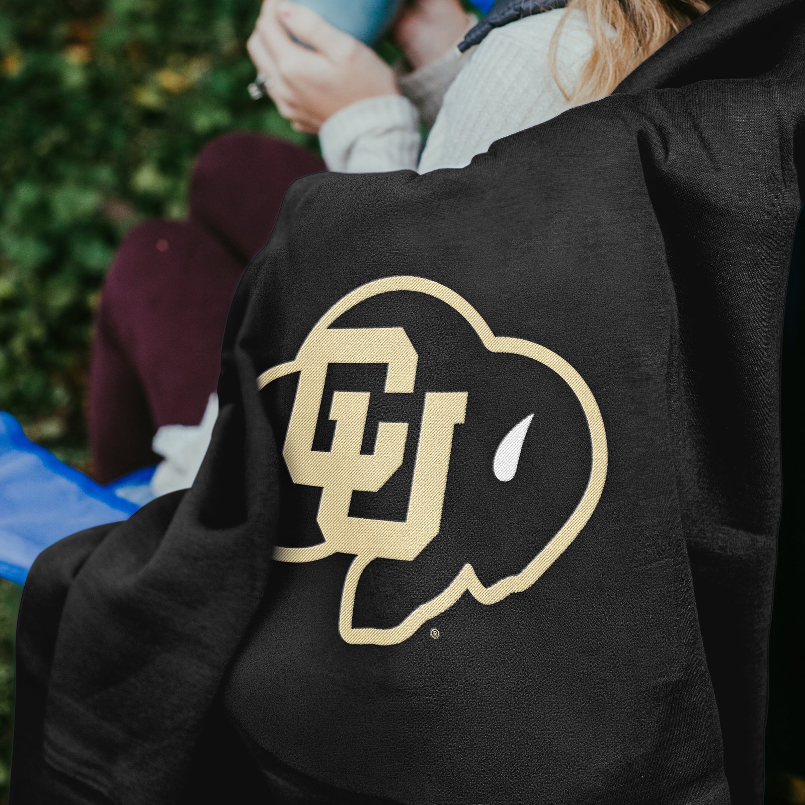 CU Buffs Logo Sweatshirt Blanket