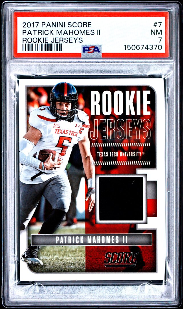 2017 Panini Score Rookie Jerseys Patrick Mahomes Ii Rookie Jerseys PSA 7 #7