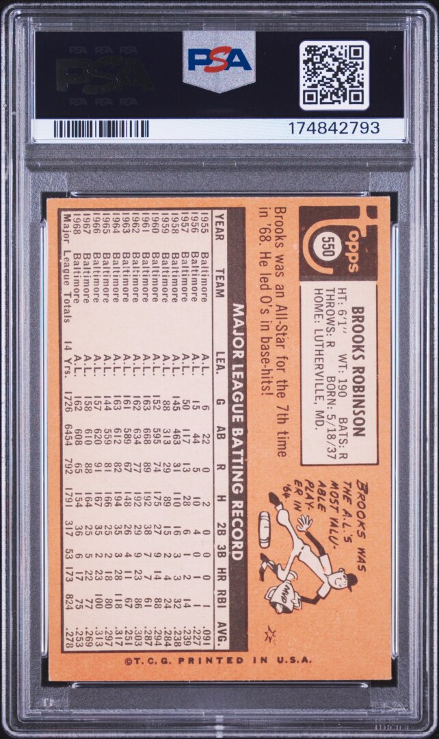 1969 Topps Brooks Robinson PSA 5 #550