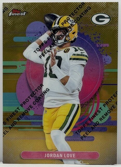 2025 Topps Finest #132 Jordan Love Gold /25 w/ Coating