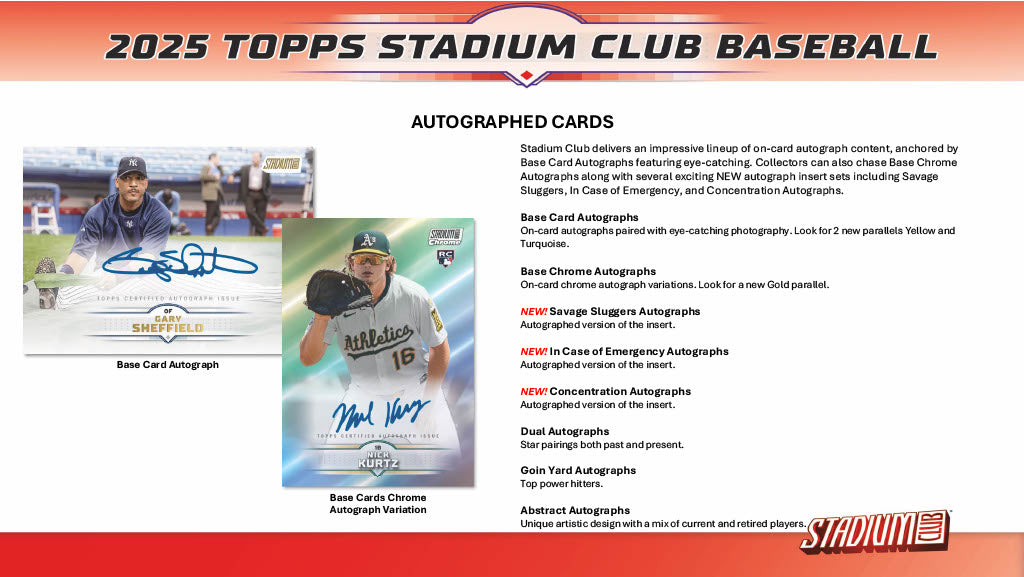 2025 Topps Stadium Club Baseball Blaster Box