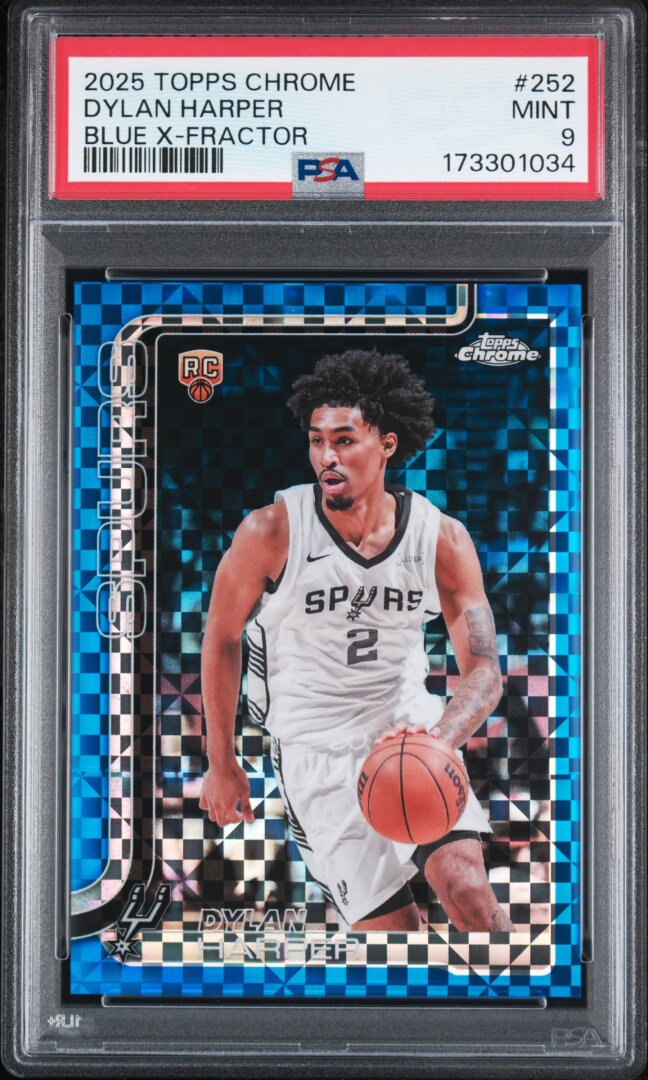 2025 Topps Chrome Dylan Harper RC Blue X-fractor PSA 9 #252