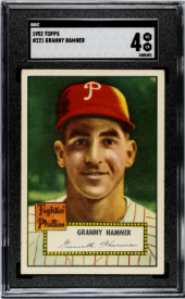 1952 Topps #221 Granny Hamner SGC 4