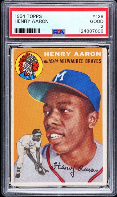 1954 Topps Hank Aaron #128 PSA 2