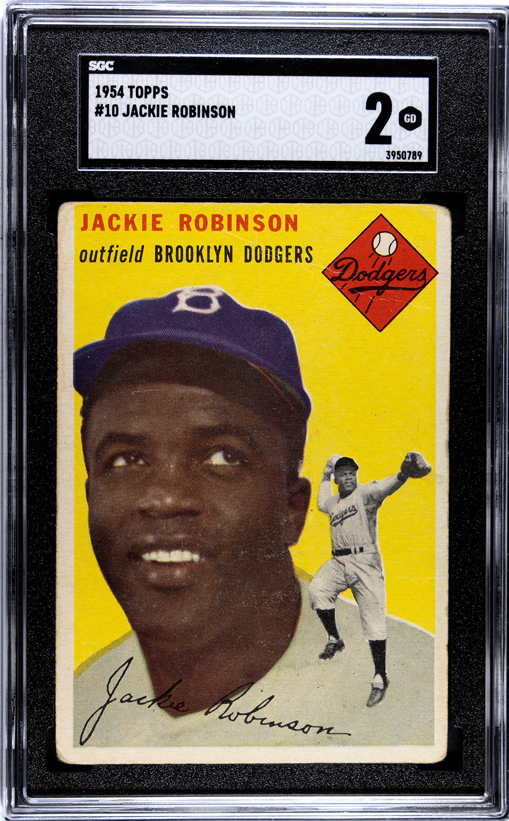 1954 Topps Jackie Robinson SGC 2