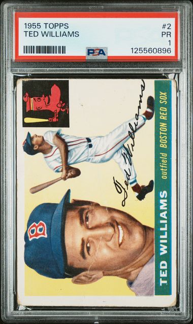 1955 Topps Ted Williams #2 PSA 1