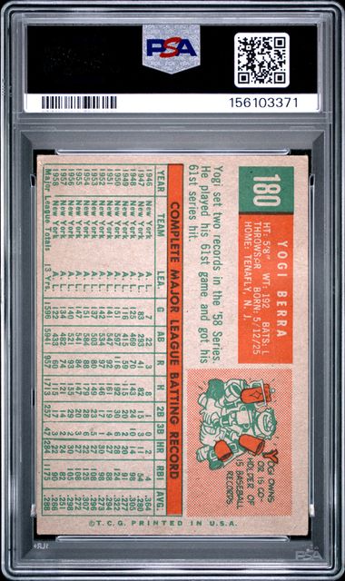 1959 Topps #180 Yogi Berra